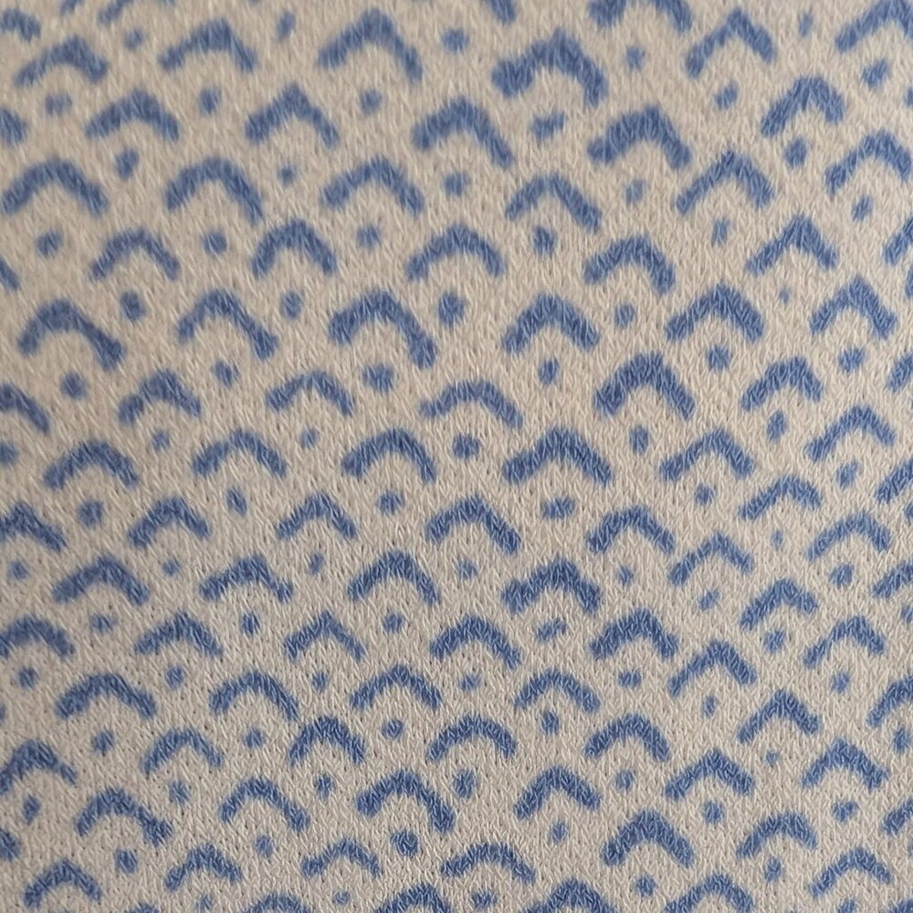 Adrianna Papell Blue Printed Flutter Sleeve Blouse Size M - Picture 5 of 7